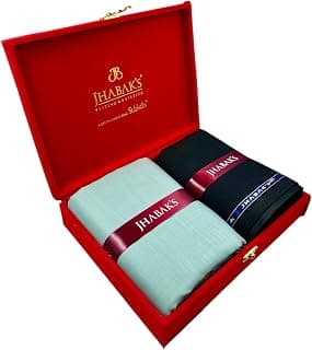 JHABAK'S 100% Pure Cotton Premium Shirt and Trouser Fabric - 100% Pure Cotton Material - 1.60m Shirt Cloth - 1.30m Pant Piece