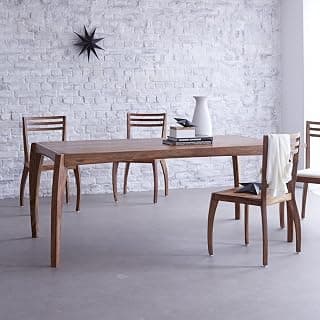 ANGEL FURNITURE Lunar Solid Sheesham Wood Dining Set Six Seater (Honey Finish)