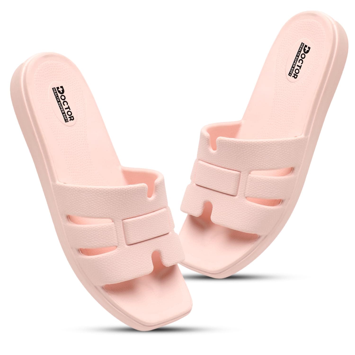 DOCTOR HEALTH SUPER SOFT Women's Premium EVA Slides | Anti-Slip & Stylish Design | Ultra Soft, Lightweight, Durable, Open-Toe Slippers for Home & Outdoor