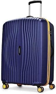 Aristocrat Vortex Plus | Check-in Trolley Bag, 75 Cm, Large Hardside Luggage | 8 Wheels, Combination Lock | Polycarbonate | 3 Year International Warranty | Midnight Blue
