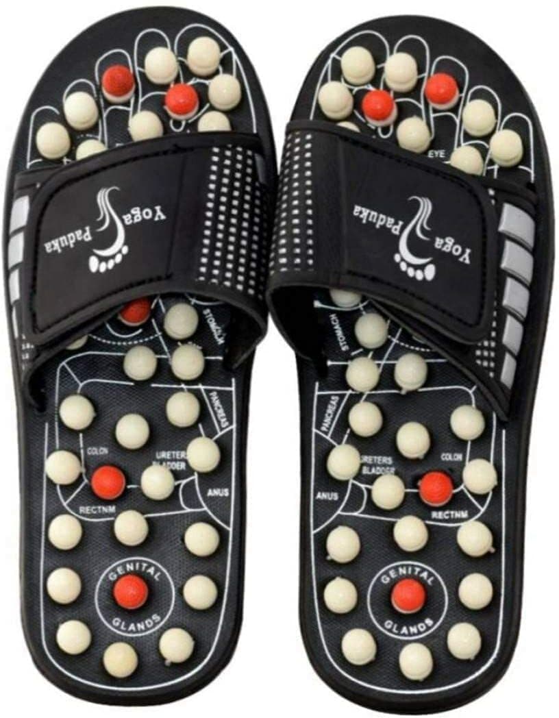 Growtop Manual Spring Acupressure and Magnetic Therapy Accu Paduka Slippers for Full Body Blood Circulation Slippers For Men and Women (Unisex)(SIZE 5,6,7,8,9) (6)