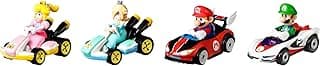 Hot Wheels Mario Kart™ Vehicle 4-Pack #3, Set of 4 Fan-Favorite Characters Includes 1 Exclusive Model, Collectible Gift for Kids & Fans Ages 3 Years Old & Up