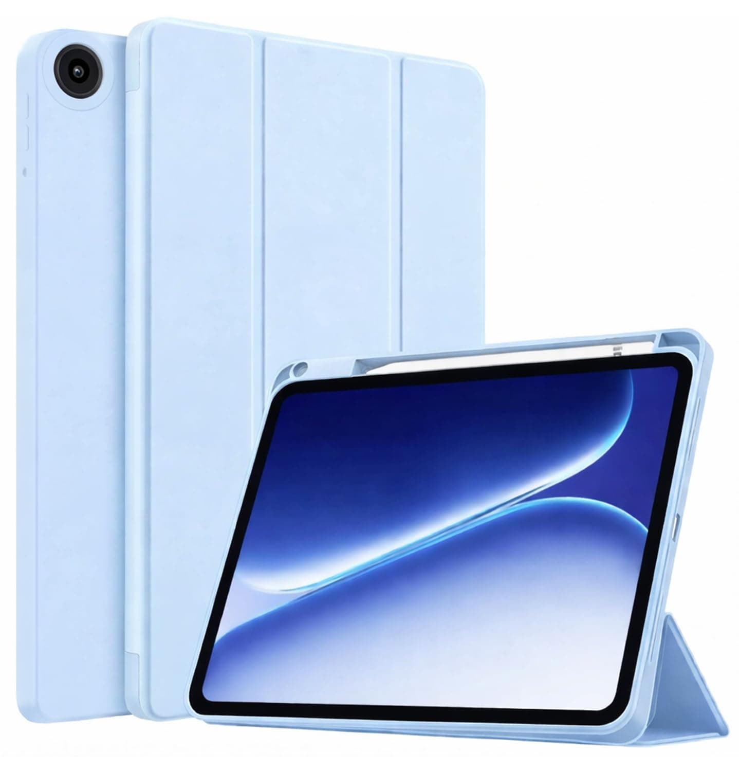 ProElite Cover for OnePlus Pad Go 2 12.1 inch Case, Soft Flexible Flip Case Cover for OnePlus Pad Go 2 12.1 inch Case with Pen Holder [Auto Sleep Wake Feature] [Recoil Series] - Light Blue