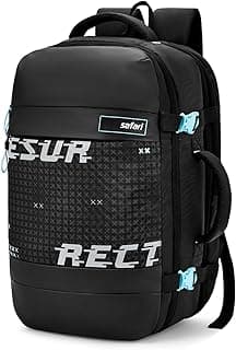 Safari Weekender 45L Large size Travel Laptop Backpack Bag for Man and Women with suitcase compartment, Ideal for Office Use/Work Trips, Large School/College Bags for boys & girls, Color-Black