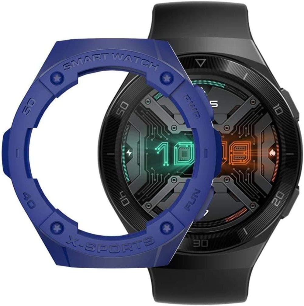 OBOE Bumper Cover for Huawei Watch GT 2e Smart Watch Anti-Scratch Shockproof Protective TPU Case Skin for Huawei Watch GT 2e 46mm Ultra Lightweight Multi-Colors (Dark Blue)