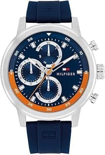 Tommy Hilfiger Rocky Quartz Analog with Blue Dial Blue Silicone Strap Watch for Men - TH1792177