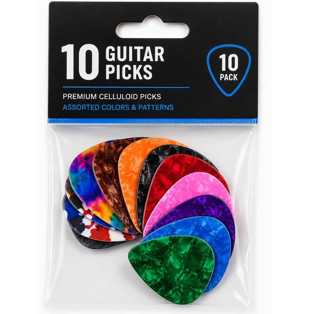 Techblaze Plectrum for Acoustic Guitar 0.46mm Celluloid Guitar Picks for guitar Acoustic Electric Bass Ukulele Plectrums for Music Lovers