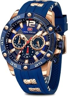 AIMES Mens Sport Watches Military Waterproof Multifunction Chronograph Watch Luminous Silicon Strap Casual Watches for Men Fashion Business Wrist Watch Clock