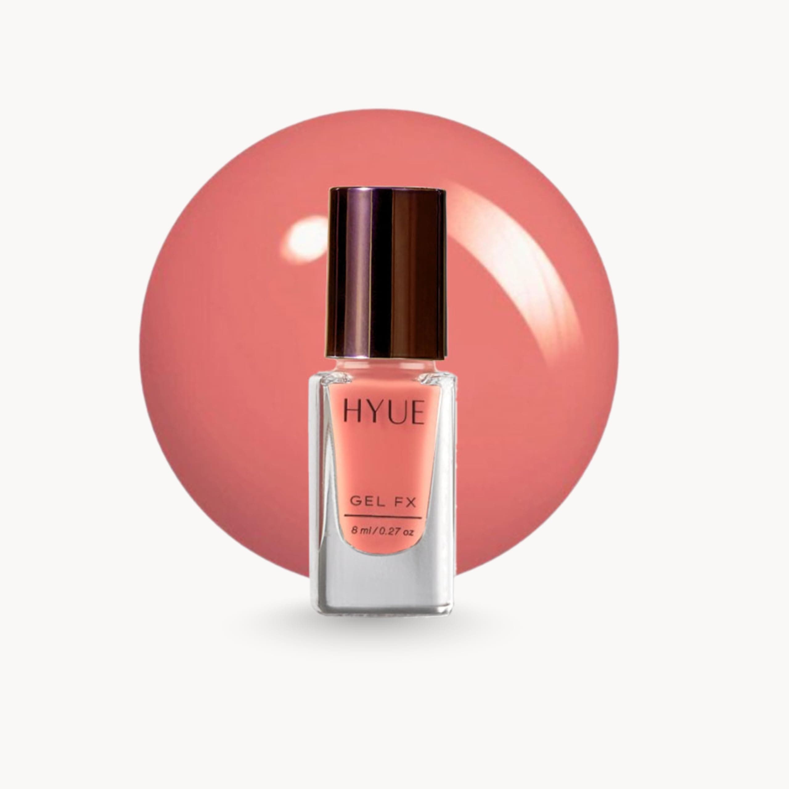 HYUE Gel FX Nail Paint | Peony | 8ml | Ultra-Glossy Finish | 14-Day Long-Lasting Wear | Quick-Dry & Chip-Resistant | Vegan & Paraben-Free | No UV Needed | 33 Rich Salon-Quality Shades