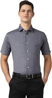 Peter England Men's Cotton Solid Regular Fit Shirt