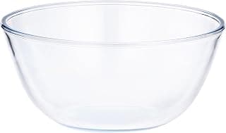 Borosil 4.4 L Round Shape Serving & Mixing Bowl | Made in India Borosilicate Glass Bowl for Kitchen & Dinning | Bowl for Mixing Dough, Salad, Batter, Pasta | Microwave & Dishwasher Safe | Transparent