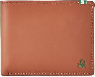 United Colors of Benetton Men Ceska Leather Passcase Wallet - Tan