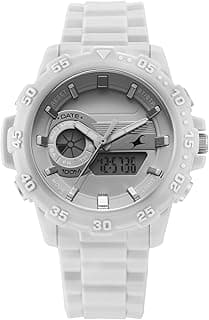 Fastrack Fastrack Street line Quartz Analog Digital Grey Dial Grey Silicone Strap Watch for Girls - 68029PP02