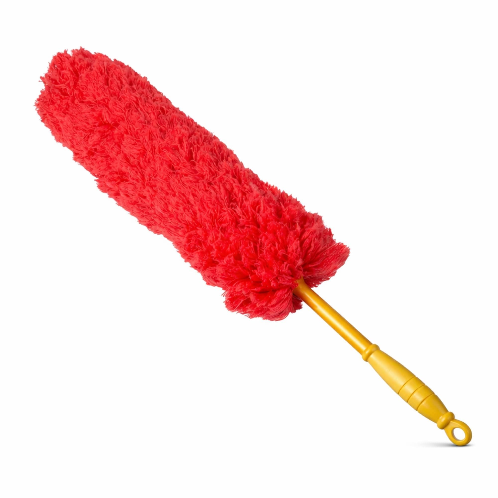Ssanvi Static Feather Duster Multipurpose Red Microfiber for Easy to Clean Home/Office/Shop/Car (Pack of 1)