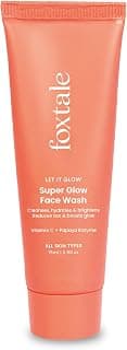 Foxtale Super Glow Detan Face Wash with Vitamin C & Papaya enzyme, Tan Removal, Brightens & Reduces Pigmentation, Gentle Exfoliation | Face Wash for Men & Women | All Skin Types - 15ml