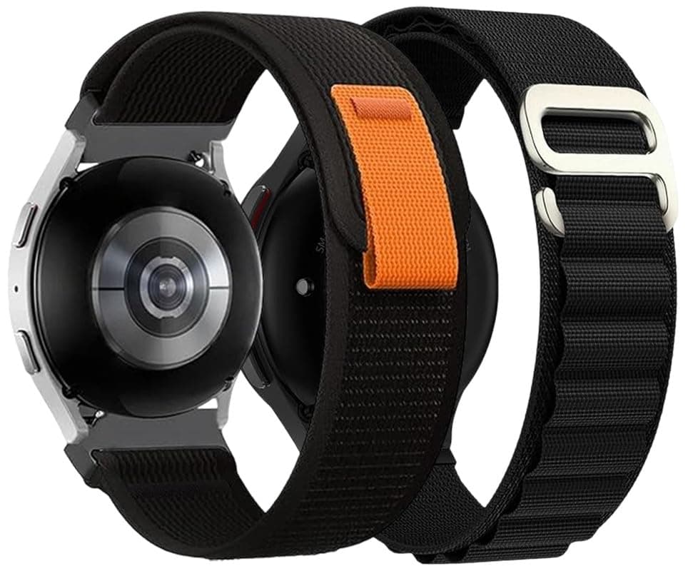 Estrenar 22mm Nylon Smart Watch Strap with Quick Release Pin, Alpine & Trail Loop Compatible with ColorFit Pro 4/Max, OnePlus, Amazfit GTR, Galaxy Watch 3, Realme S/S Pro