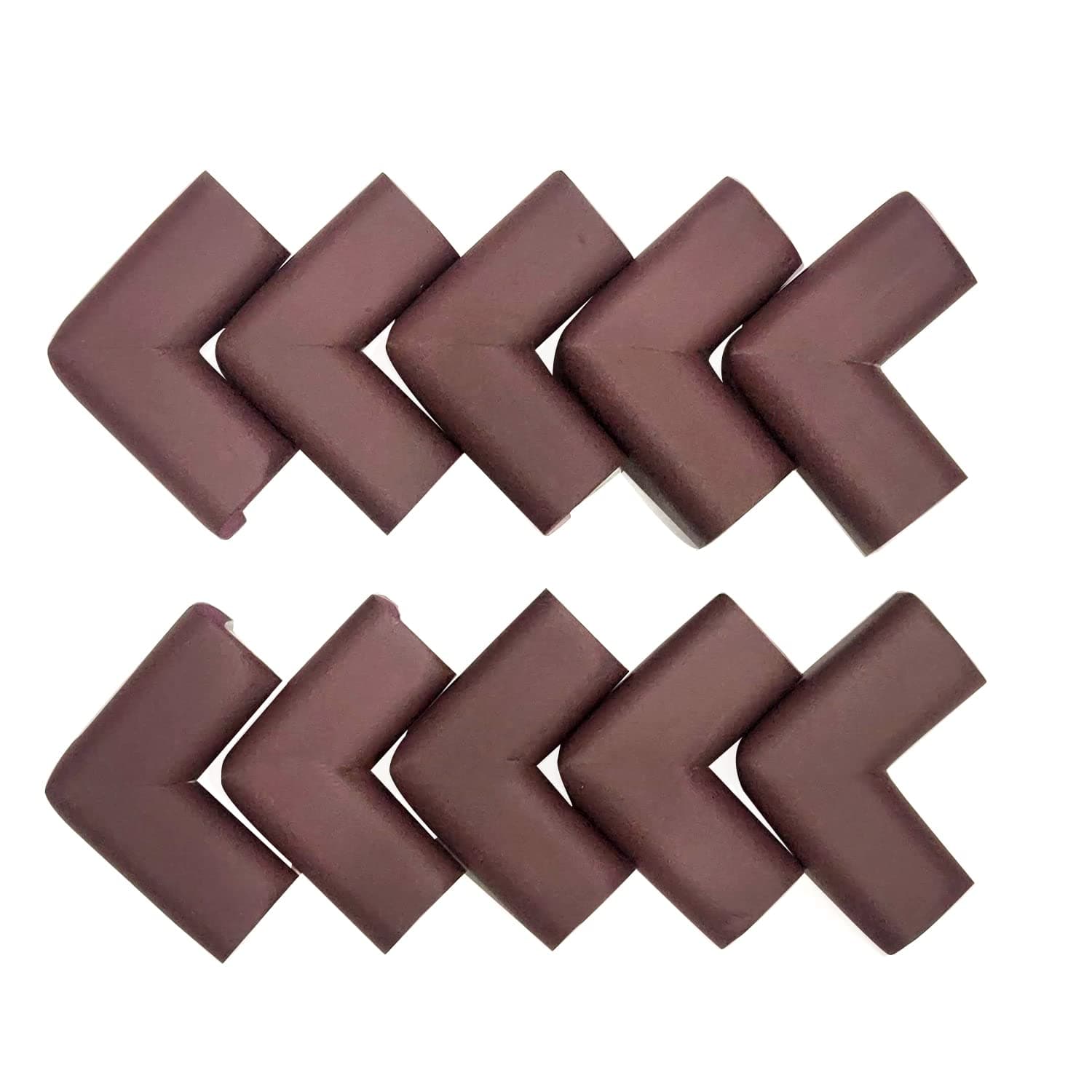 BabySafeHouse Furniture Corner Guard for Baby Proofing, Pre-Taped Corner Protectors -Brown (Pack of 10)