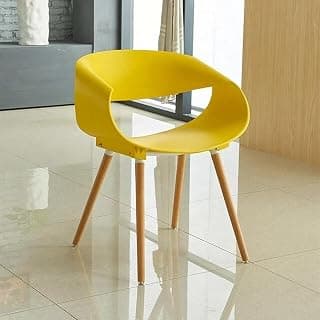 Modern Iconic Designer 1 (One) Chair for Your Home Cafe Office (Yellow)