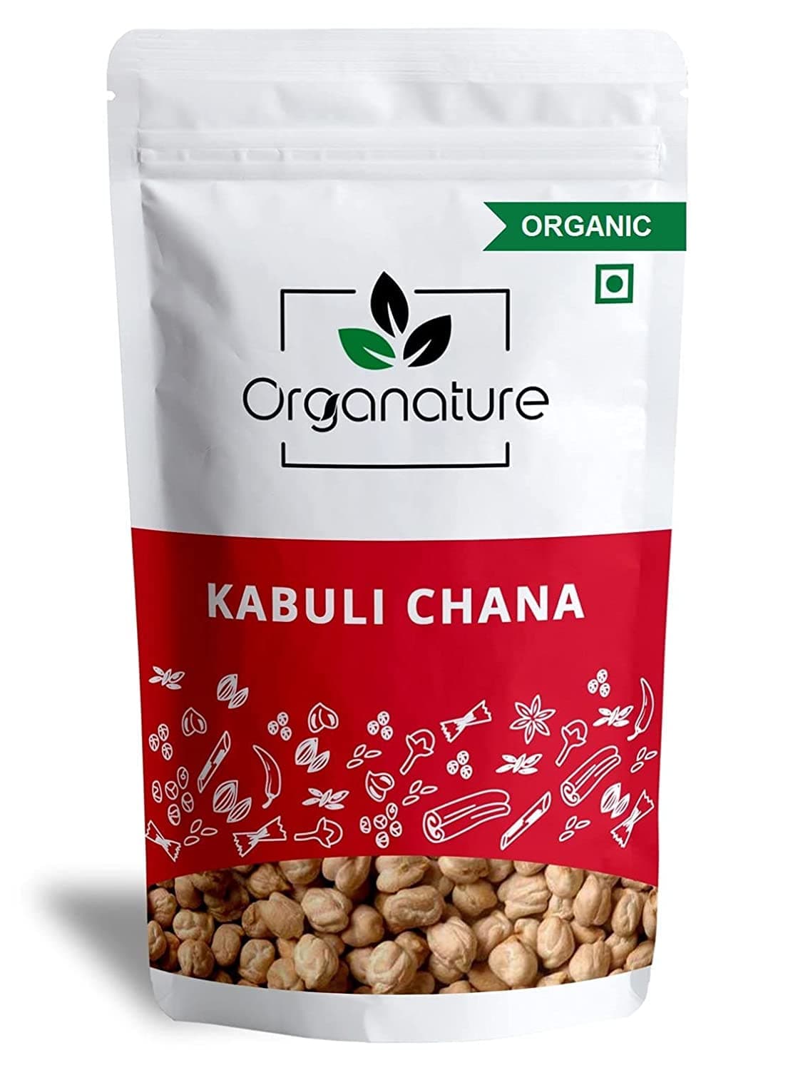Organature Organic Premium Kabuli Chana/White Chana/Chole Chana/Chick Peas - Pack of (350 Grams)