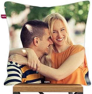 Personalized Photo Pillow/Cushion - Cushion Cover With Fiber Filler, White, Set Of 1, Satin, 12X12 Inches