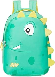 Skybags DINO 02 SCHOOL BACKPACK GREEN 2 Compartments, Padded Grab Handle, Padded Shoulder strap, 1 Bottle Pocket