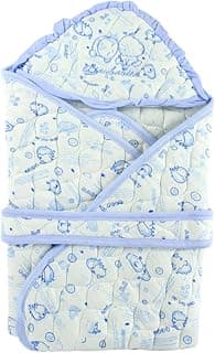 PIKIPOO Baby Blankets New Born Combo Pack of Hooded Super Soft Wearable Wrapper Cum Baby Sleeping Bag for Babies Length -(72 cm x 74 cm x 4 cm, 0-6 Months) (Animal Print)