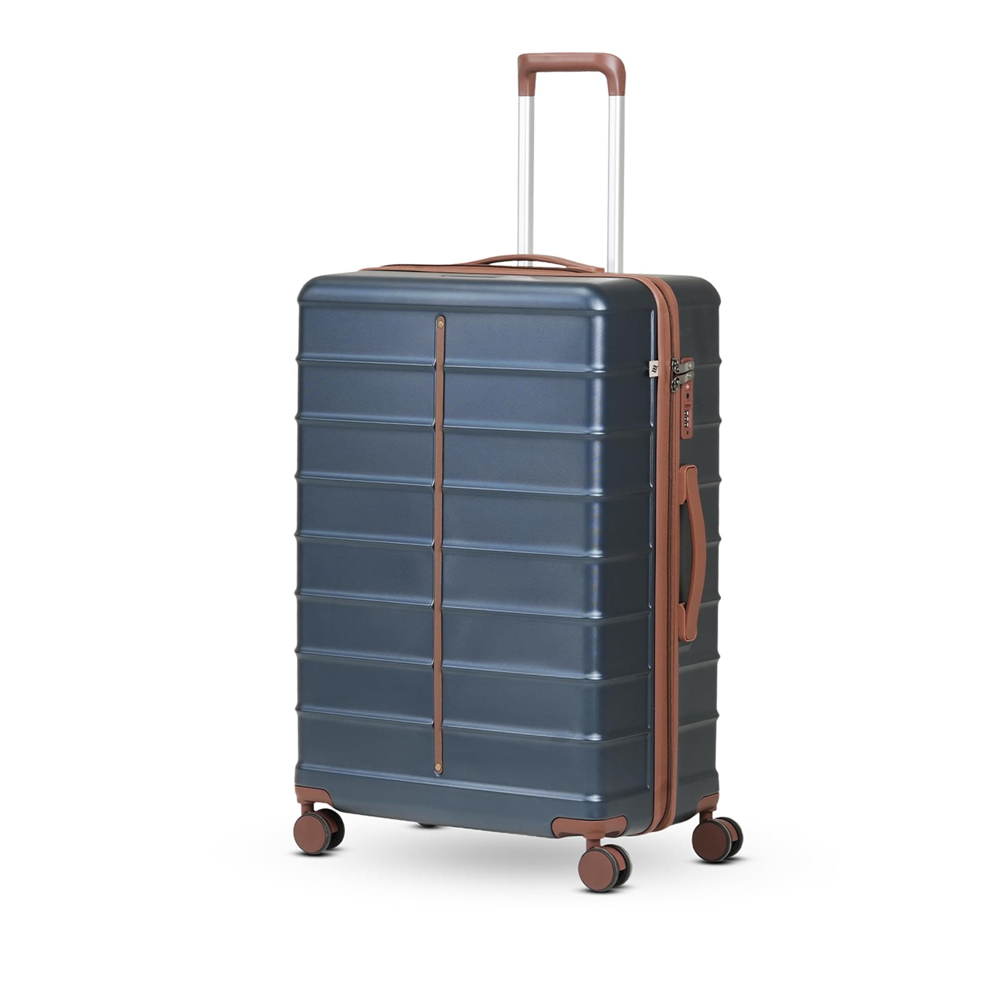 Assembly Odyssey 24 Inch (65cm) Check-in Medium Trolley Bag Hard Shell Polycarbonate Suitcase Lightweight with TSA Lock 8 Spinner Wheels Blue