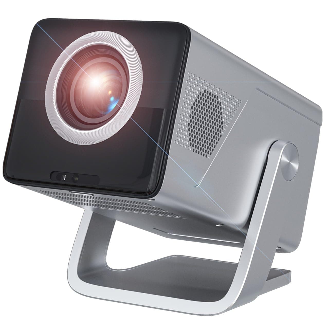 Portronics Beem 570 Smart Projector | Netflix Certified | 1080p Full HD Native | 10000 Lumens | Android 13 | Upto 120" Screen | Auto Keystone, Obstacle Avoidance | Built-in Apps | 5W Speaker (Silver)