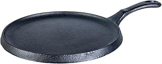 Wonderchef Forza Cast-Iron 25 cm Dosa Tawa Pan | Pre-Seasoned Cookware | Induction Friendly | 3.8 mm| with Lifetime Exchange Warranty
