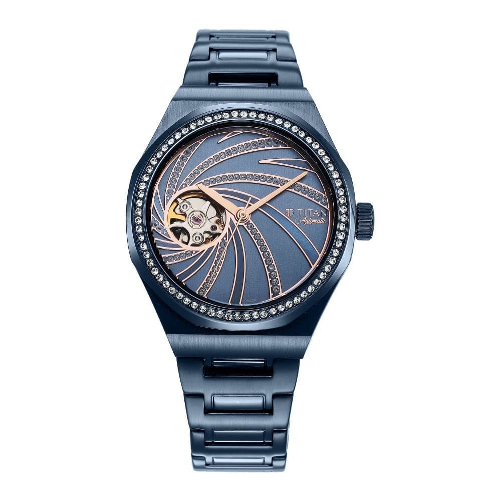 Titan Blue Dial Analog Watch for Women-NR95177QM01