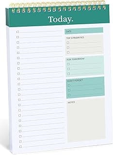 AccuPrints A5 To Do List Notepad - Daily Planner Undated 50 Sheets/100 Pages Tear Off, 5.8" x 8.2" | Planning Memo Pad | Checklist Productivity Note Pad for Work and Personal Organized