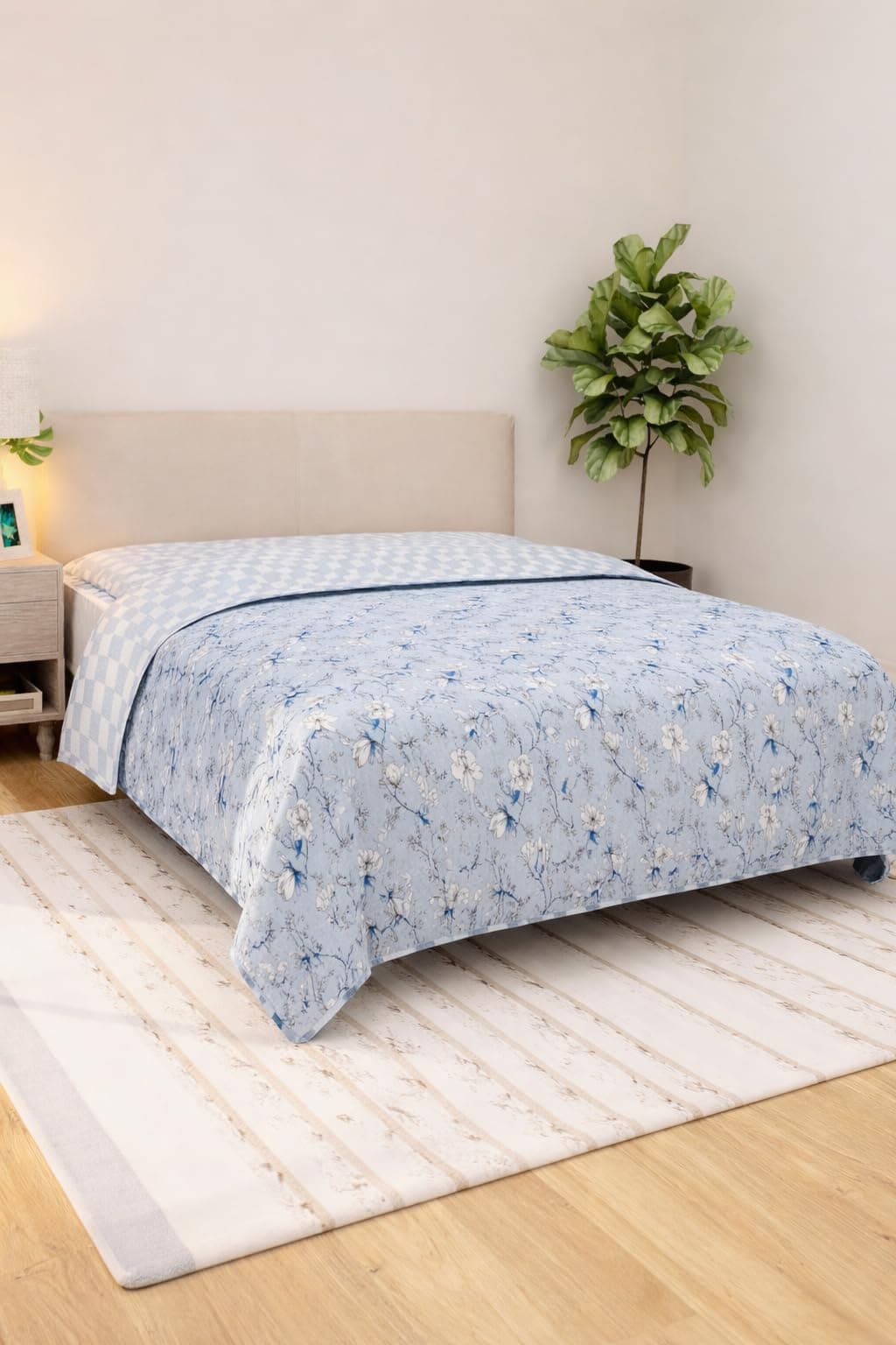 Innovative Edge Long-Lasting Double Bed Quilt - No-Shift Filling Ultrasonic Comforter - Anti-Clumping Lightweight AC Blanket, Machine Washable Performance Bedding