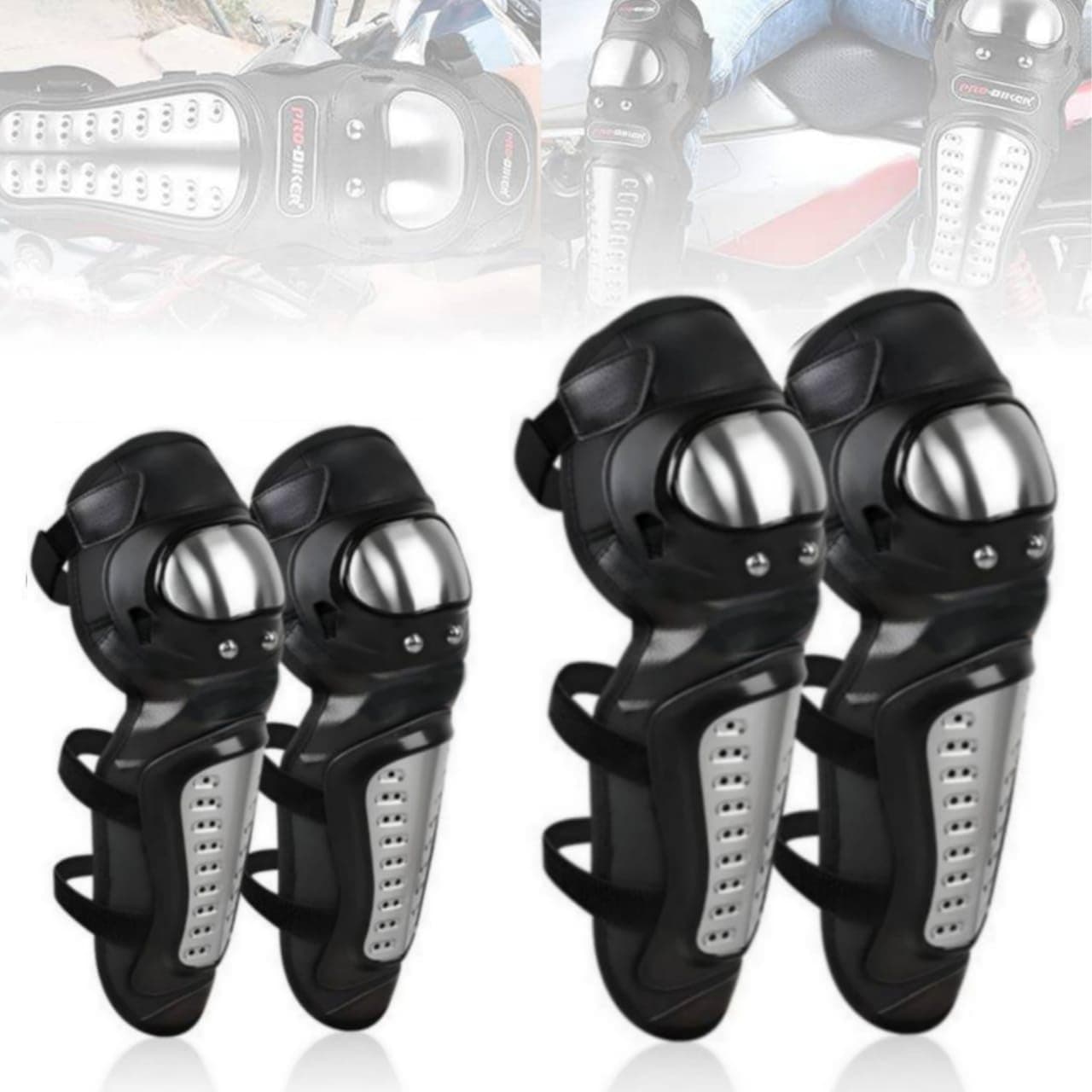 B.K Accessories Bike Knee & Elbow Protector Guard Knee Guard, Elbow Guard for Bike Riding Free Black
