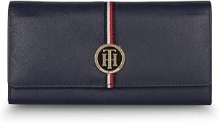 Tommy Hilfiger Ariel Women Leather Flap Wallet Navy