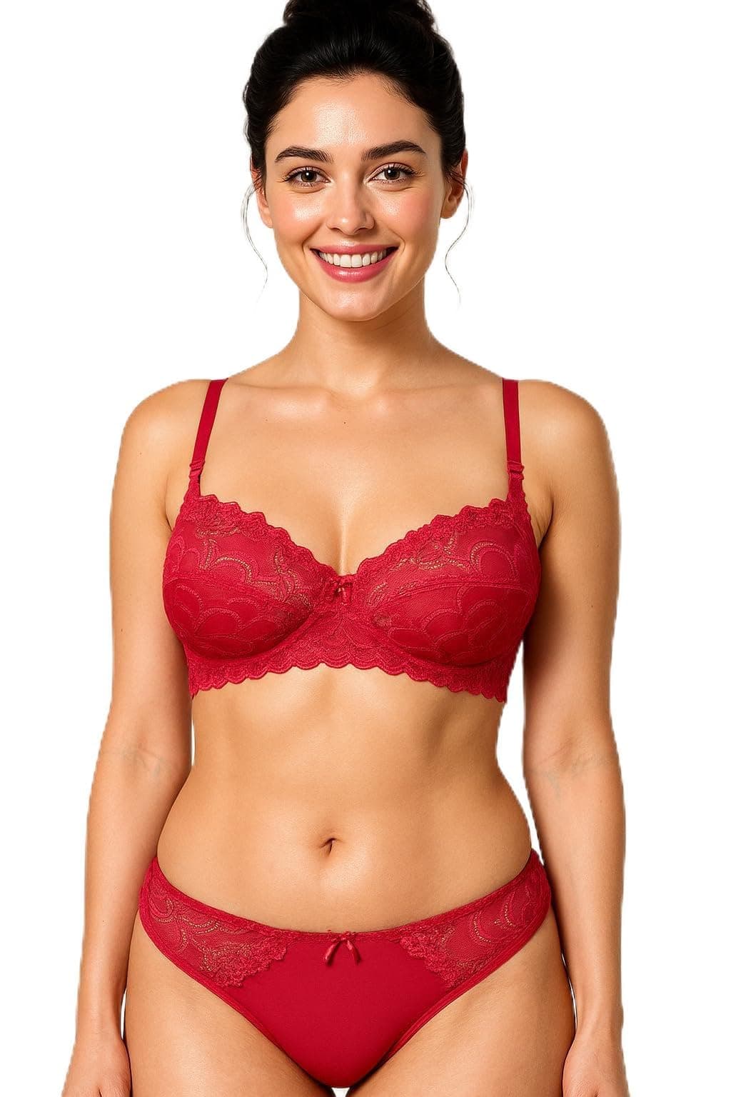 SONA Women's SA-5503 Lace Non Wired Full Coverage Bra & Panty Sets