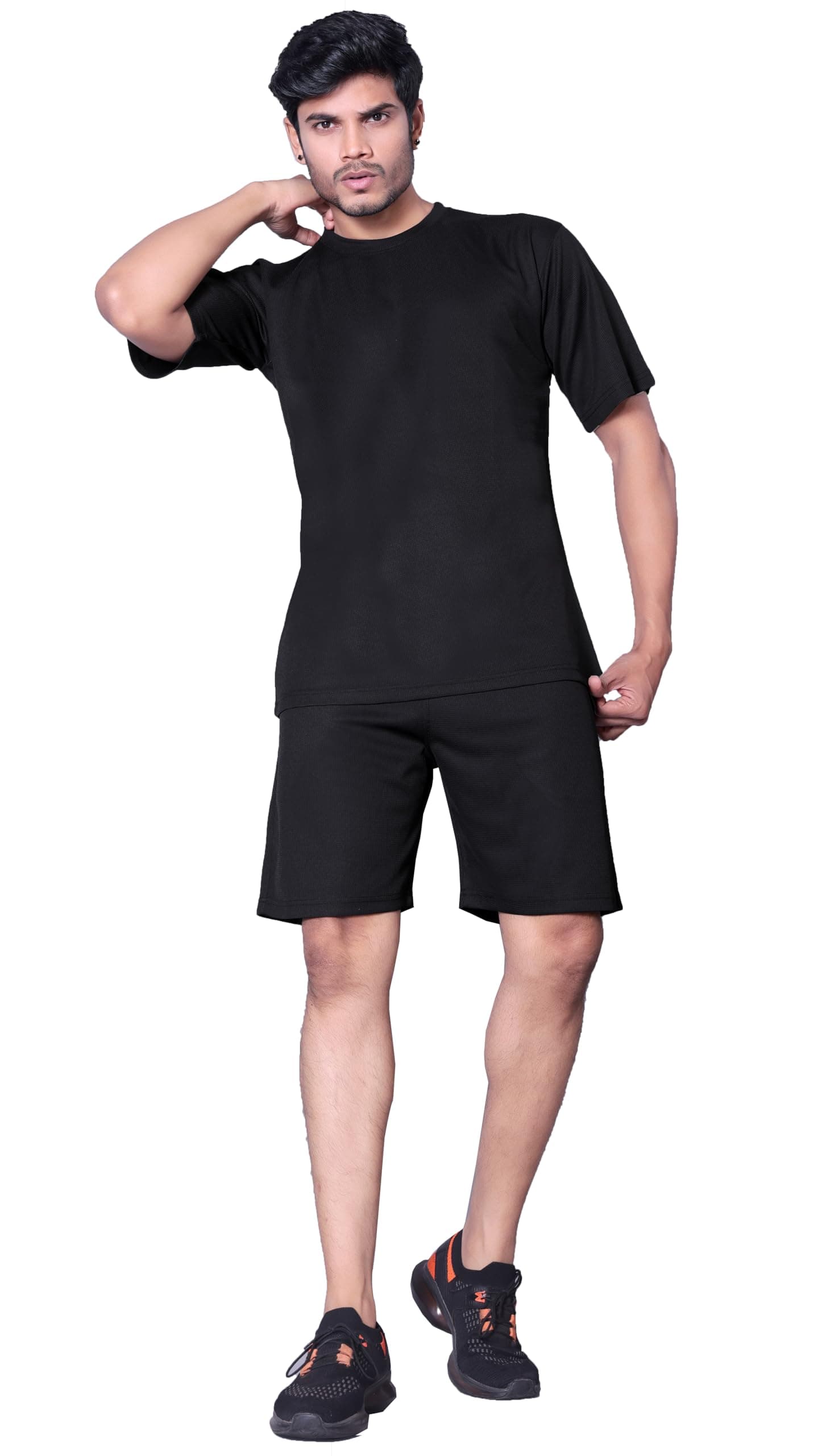 RynoGear Men's Regular Fit Co-ord Set of T-shirt & Shorts for Night Dress,Sleepwear, Loungewear, Travelling & Vacation Outfit