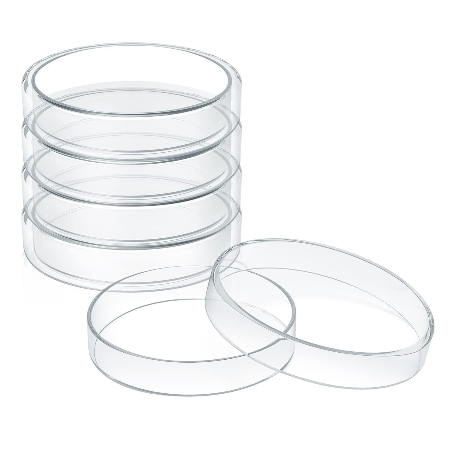 Phoenix Instrument Borosilicate Glass Petri Dish, Diameter (100mm), Height (15mm), Pack of 10 Pcs