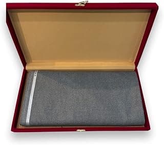 Raymond Raymond Fabrics Mens Suit Fabric Box (3 Meters, All Weather, Premium Fabric, Attractive Velvet Box) (Grey)