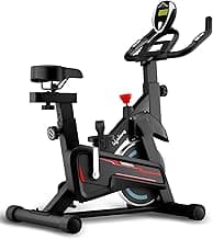 Lifelong Fit Pro Spin Fitness Bike for Home | Exercise Bike for Cardio Workout with 7 KG Flywheel, Adjustable Resistance & LED Display | Cushioned Adjustable Seat | Non-Slip Pedals | Max User Weight 120 KG