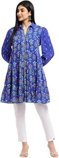 BIBA Women Cotton Tiered Printed Kurta
