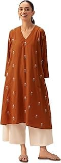 ANNI DESIGNER Viscose Printed A-Line Kurta with Palazzo for Women | Viscose Green | Long Sleeve | V-Neck | Ethnic Wear Casual Wear