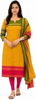Women's Kurta with Dupatta Set | Straight Ethnic Kurta & Woven Dupatta | Traditional Kurti Set for Women