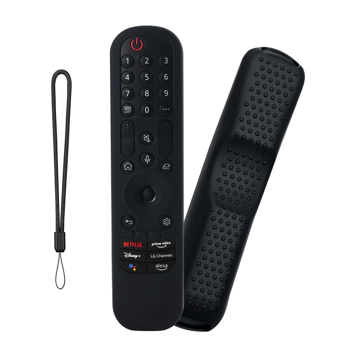 TECHONTO Silicone LG Remote Control Cover– Protective Case with Non-Slip Grip, Shockproof & Dustproof Sleeve– Compatible with MR21GA(2021), MR22GA(2022), MR23GA(2023) [Remote NOT Included]– Black