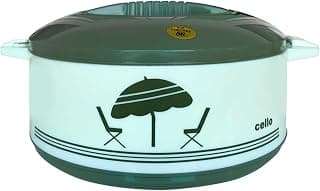 CELLO Chef 2500 ML Insulated Food Server Casserole (Green, Stainless Steel)