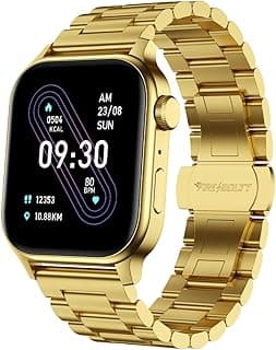Fire-Boltt Fire-Boltt Rise Luxe Bluetooth Calling Smart Watch, 1.85”HD Display, AI Outfit Watch Face, 2 Looks in 1 Watch, Extra Straps at ₹99, 120+ Sports Modes, Metal Smartwatch for Men & Women (Gold)