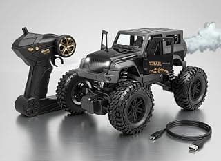 Galaxy Hi-Tech Thar with Remote Control Rock Crawler High Speed with Mist Spray LED Lights Rc Car Toys for Boys Off Road Monster Truck Rock Climbing Car, 2WD, Mobile Connect, USB-C Port & 75ft Range