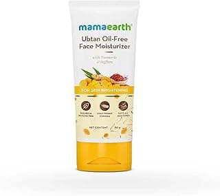 Mamaearth Ubtan Oil-Free Face Moisturizer With Turmeric & Saffron For Skin Brightening - 80g