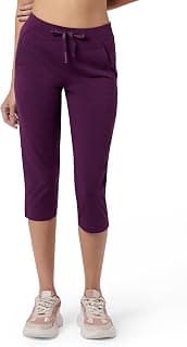 Van Heusen Women’s Cotton Lounge Capri | Drawstrings & Side Pockets | Cotton Stretch | Smart Tech Finish | Sweat Absorbent | Breathable Fabric | Everyday Comfort | Solid Colors | Style 55304