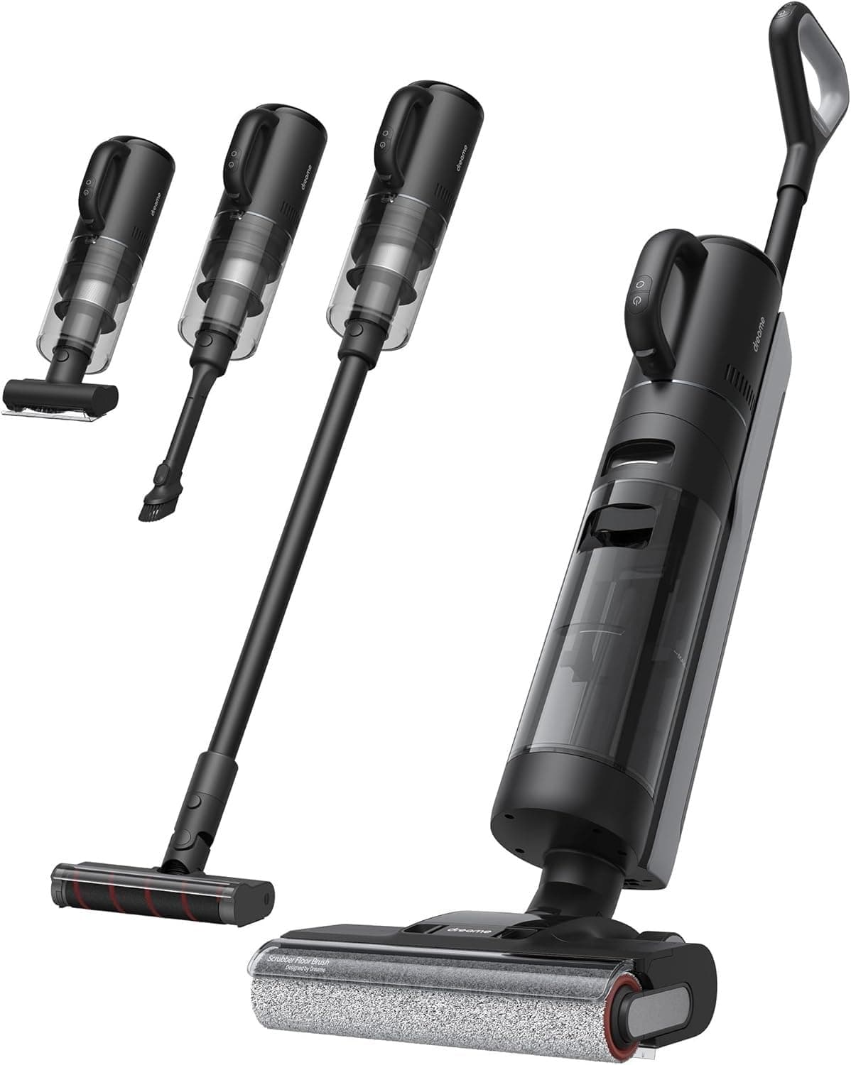 DREAME H12 Dual Smart Wet Dry Upright Vacuum, Floor Cleaner Mop Combo 4-in-1 Cordless Stick Vacuum for Multi-Surface, One-Step Self Cleaning with Hot Air Drying