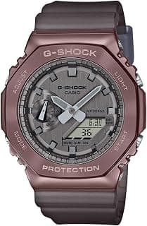 Casio G-Shock GM-2100MF-5ADR Brown IP Gray Analog-Digital Dial Translucent Resin Strap Men's Watch Shock and 200M Water Resistant G1214